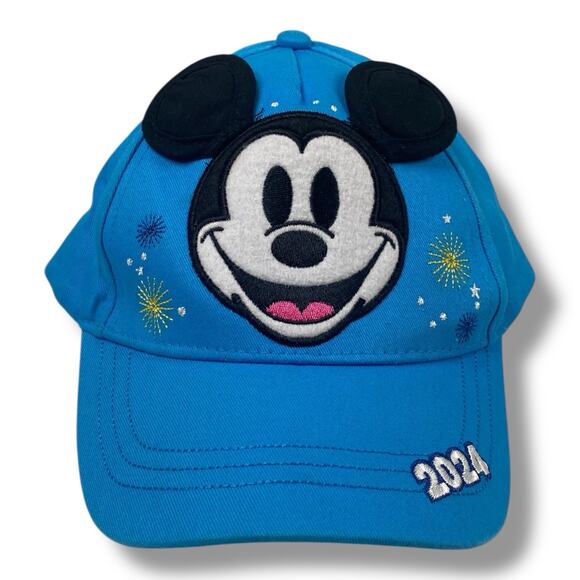 Disney Mickey Mouse Light Blue Baseball Hat Cap 2024 Youth Adjustable Back - Picture 1 of 4